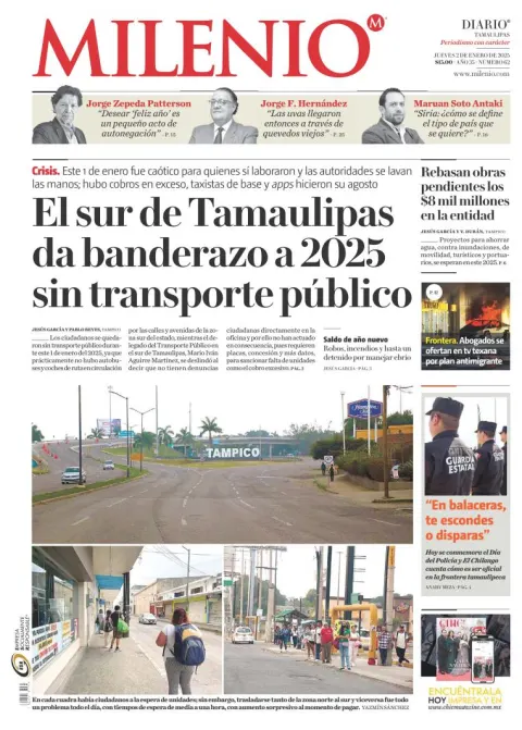 Portada de Milenio Tamaulipas