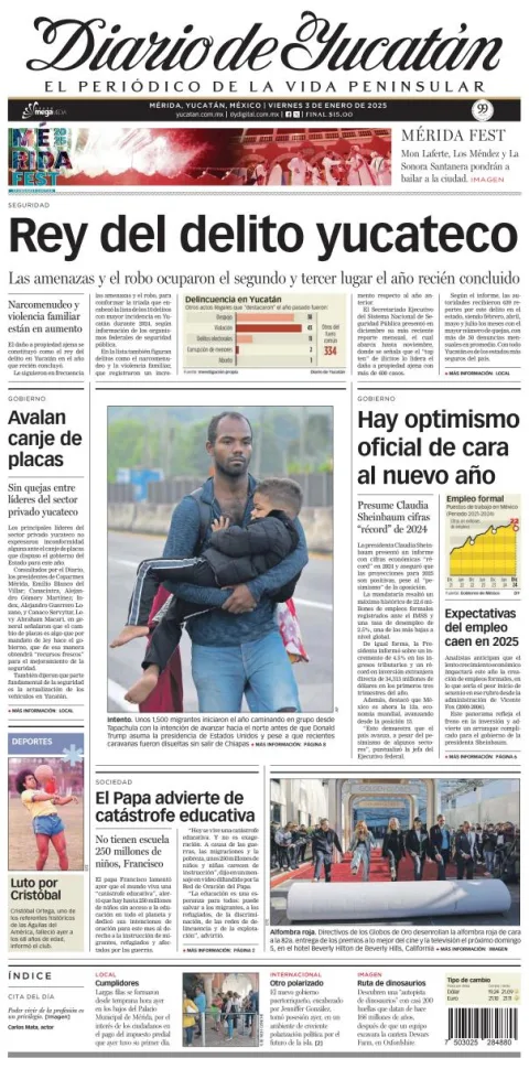 Portada de Diario de Yucatán