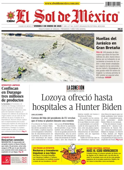 Portada de El Sol de México