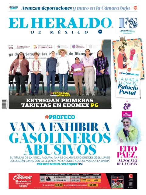 Portada de El Heraldo de Mexico