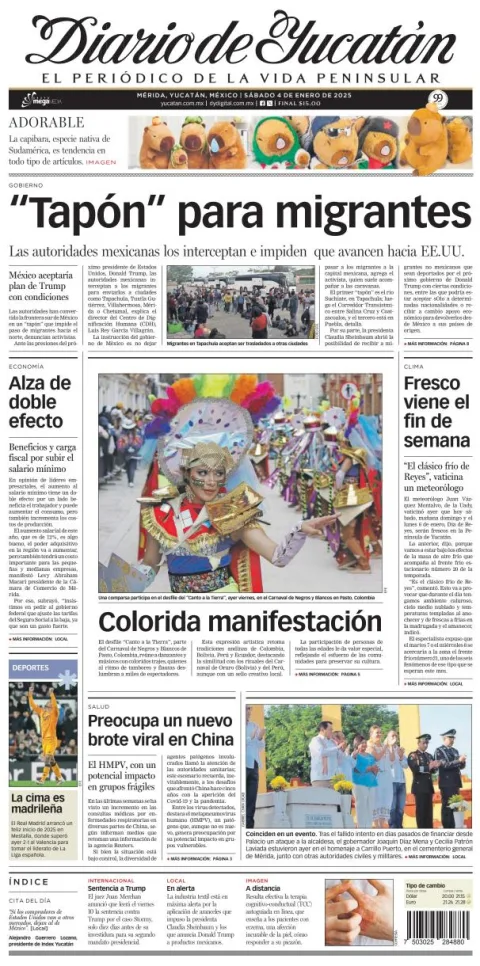 Portada de Diario de Yucatán