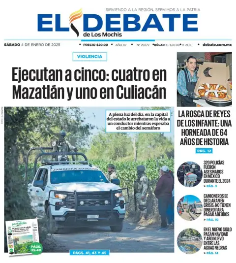 Portada de El Debate de los Mochis
