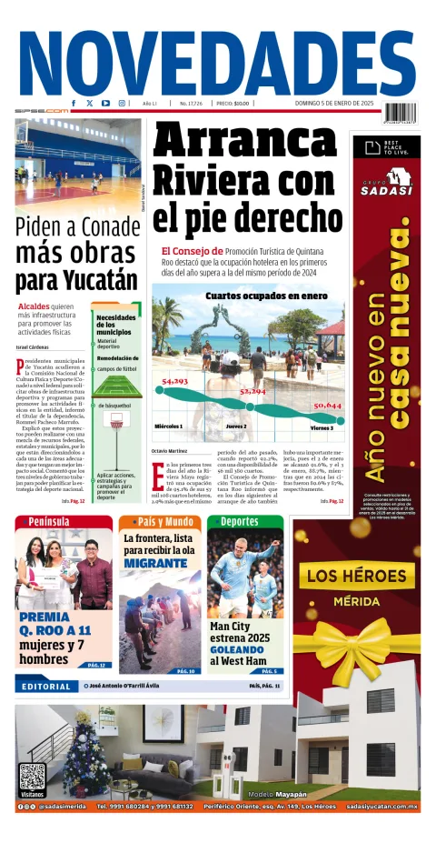 Portada de Novedades Quintana Roo