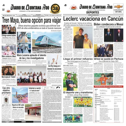 Portada de Diario de Quintana Roo del 2025-01-05