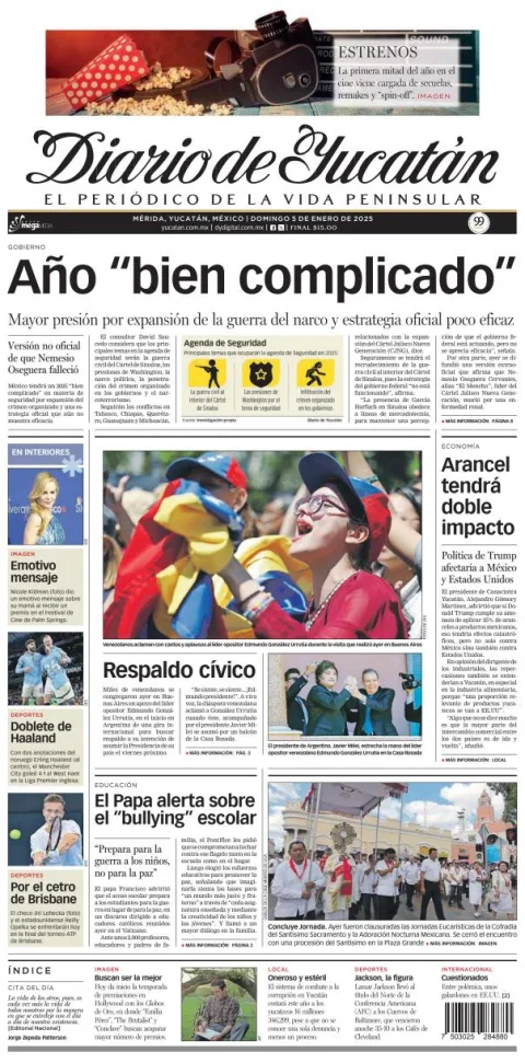 Portada de Diario de Yucatán