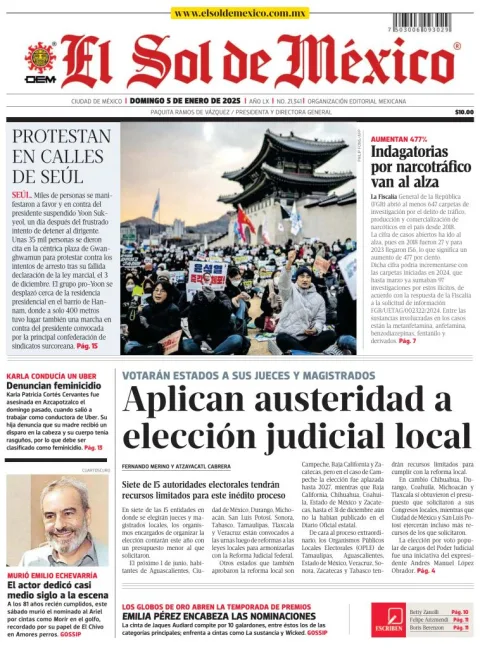Portada de El Sol de México