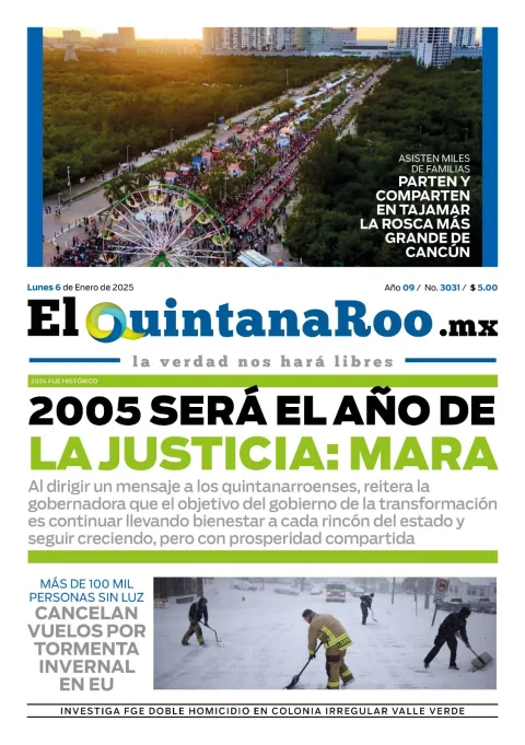 Portada de El Quintana Roo (portada)