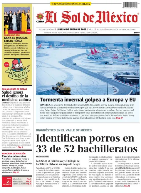 Portada de El Sol de México