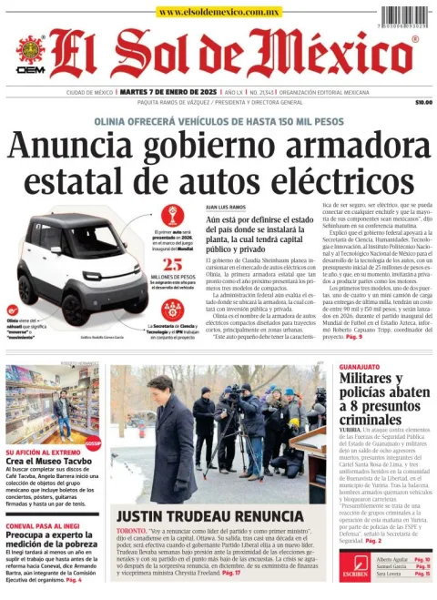 Portada de El Sol de México