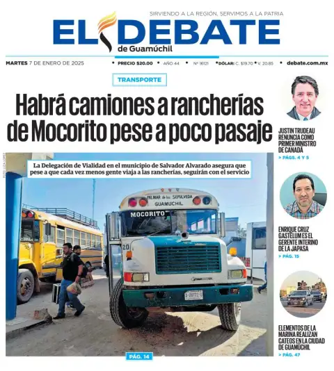 Portada de El Debate de Guamúchil