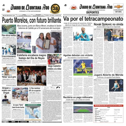 Portada de Diario de Quintana Roo del 2025-01-07