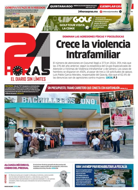 Portada de 24 Horas Quintana Roo