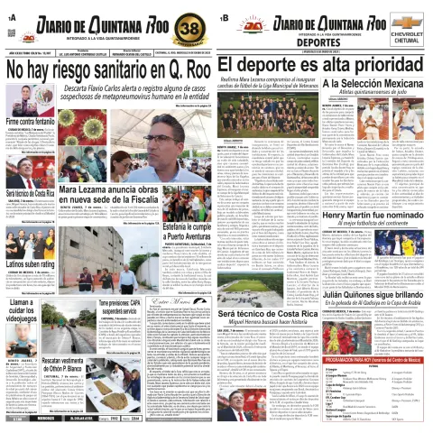 Portada de Diario de Quintana Roo