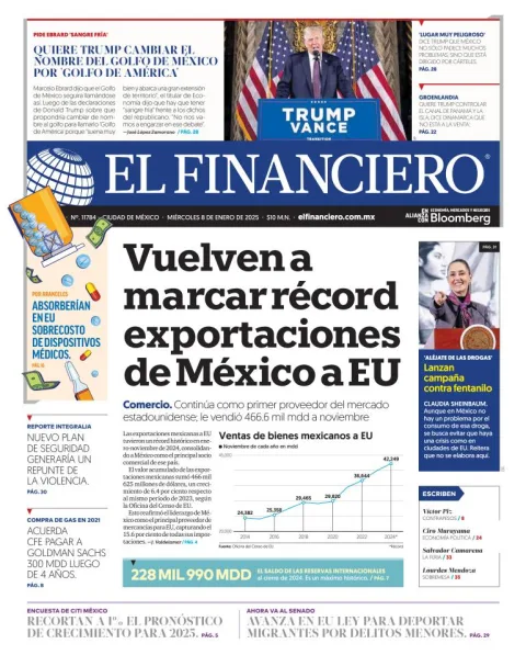 Portada de El Financiero