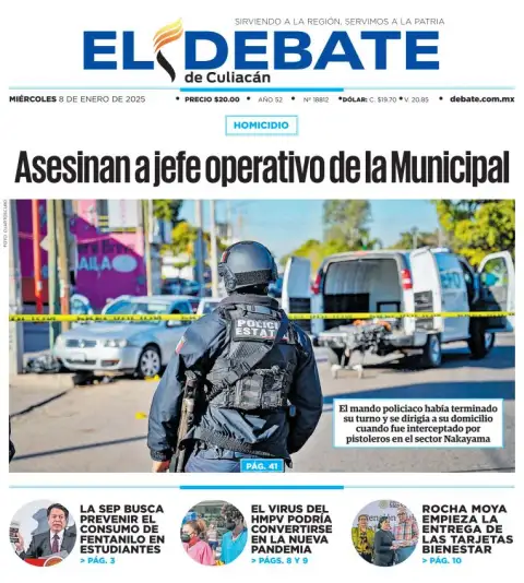 Portada de El Debate de Culiacán