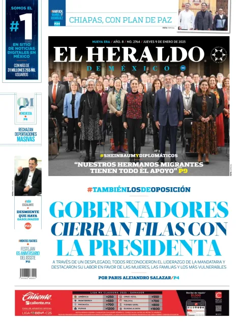 Portada de El Heraldo de Mexico