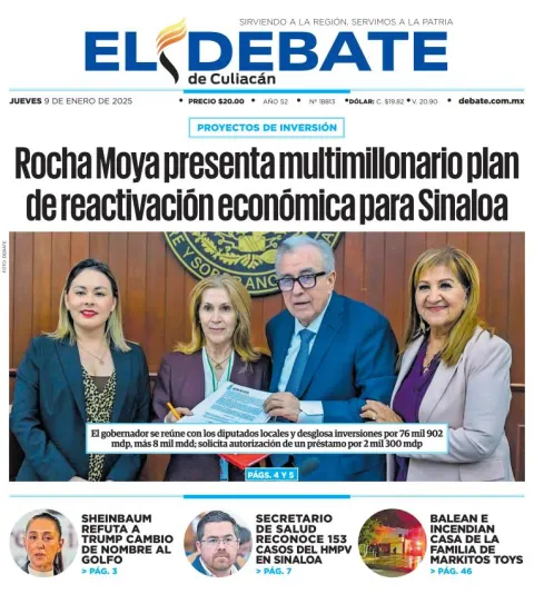 Portada de El Debate de Culiacán