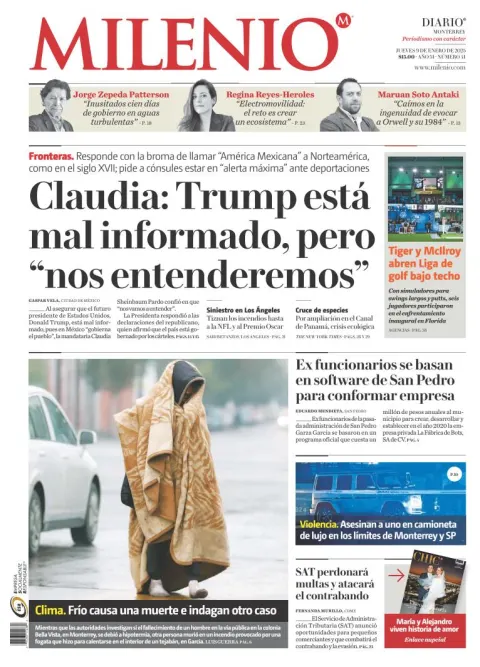 Portada de Milenio Monterrey