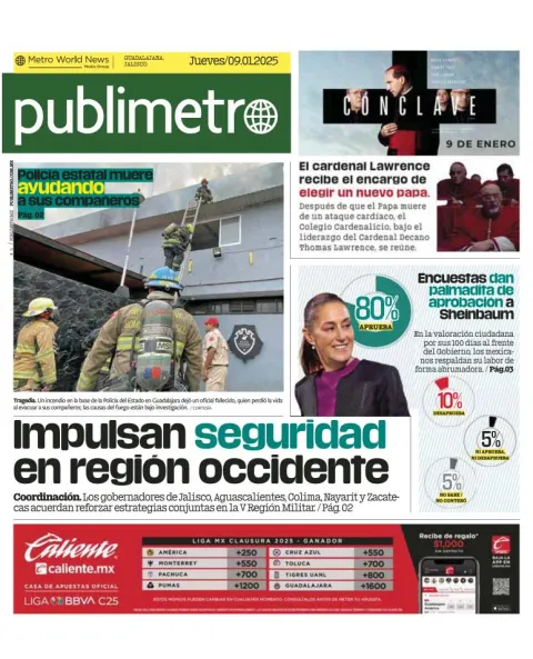 Portada de Publimetro Guadalajara