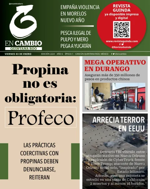 Portada de En Cambio - Quintana Roo del 2025-01-03