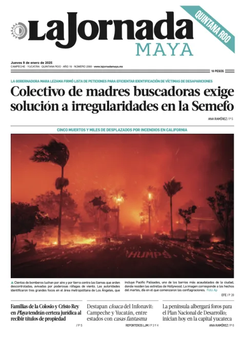 Portada de La Jornada Maya Quintana Roo del jueves, 9 de enero de 2025
