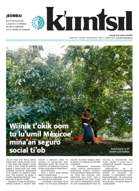 Portada de La Jornada - Kiintsil del jueves, 9 de enero de 2025