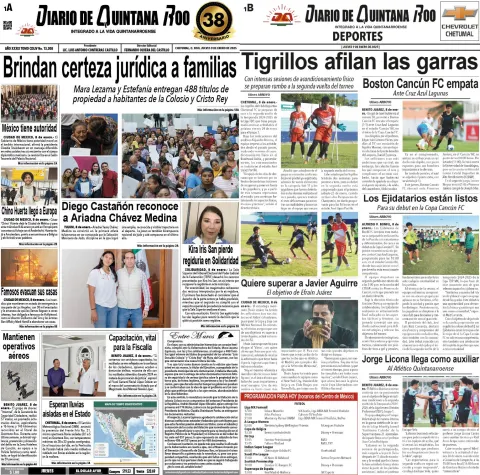 Portada de Diario de Quintana Roo