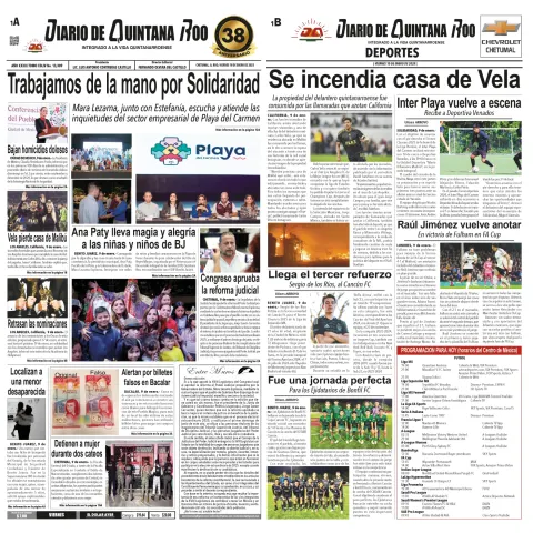 Portada de Diario de Quintana Roo del 2025-01-10