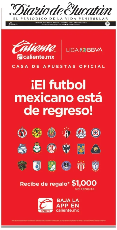 Portada de Diario de Yucatán