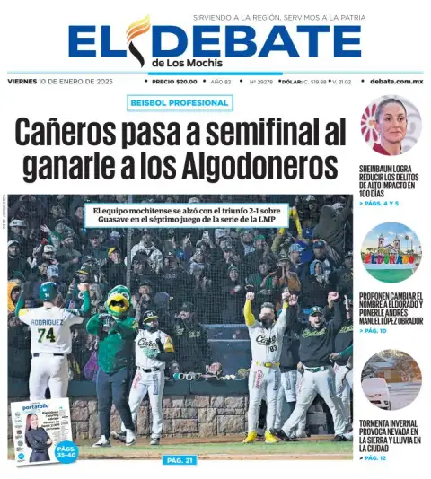 Portada de El Debate de los Mochis