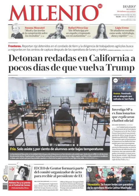 Portada de Milenio Monterrey