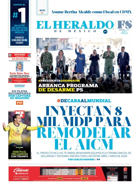 Portada de El Heraldo de Mexico