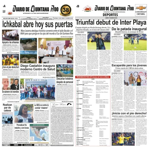 Portada de Diario de Quintana Roo