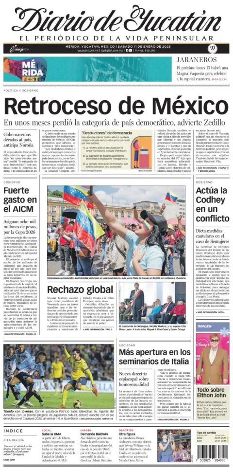 Portada de Diario de Yucatán