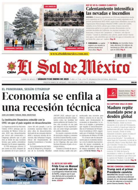 Portada de El Sol de México