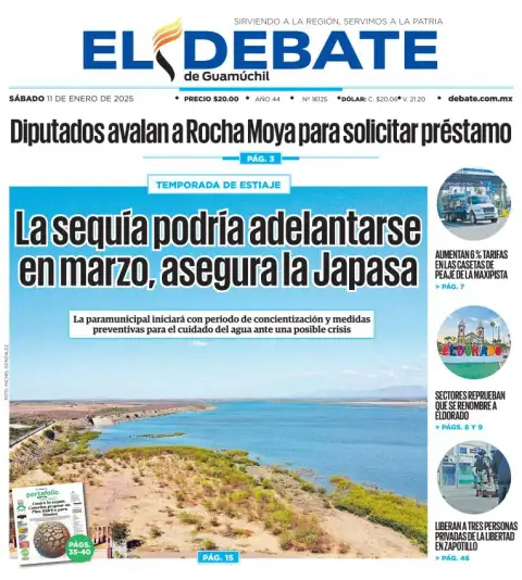 Portada de El Debate de Guamúchil
