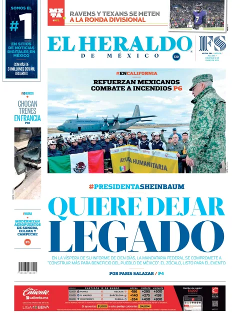 Portada de El Heraldo de Mexico
