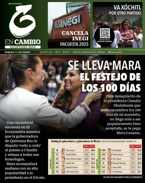 Portada de En Cambio - Quintana Roo del 2025-01-11
