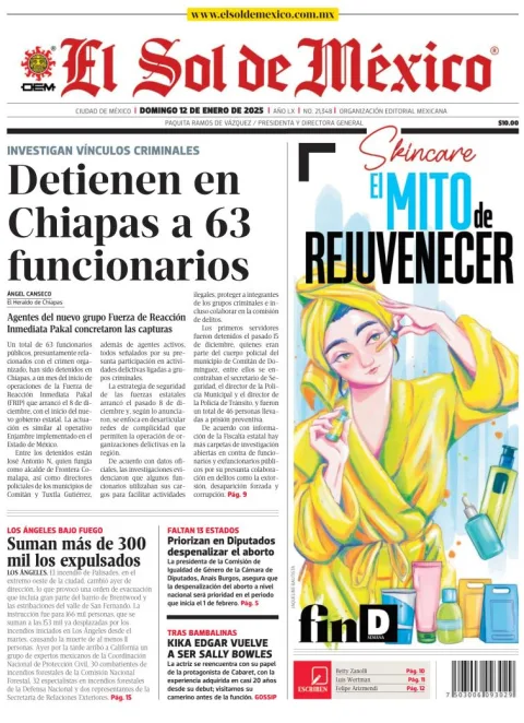 Portada de El Sol de México