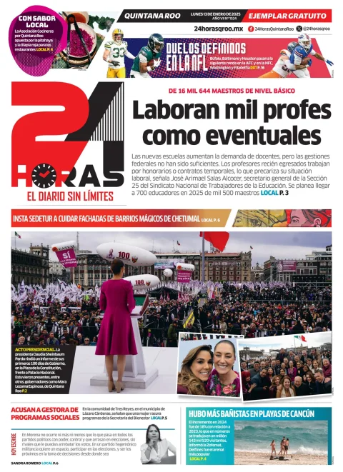 Portada de 24 Horas Quintana Roo