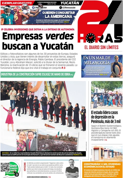 Portada de 24 Horas Yucatan