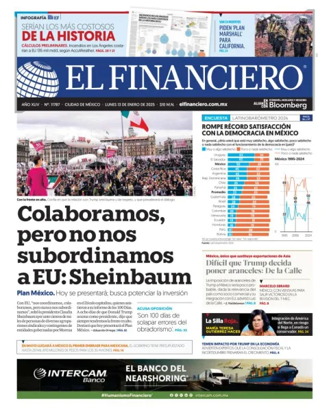 Portada de El Financiero