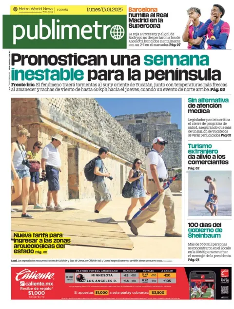 Portada de Publimetro Mérida