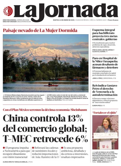 Portada de La Jornada