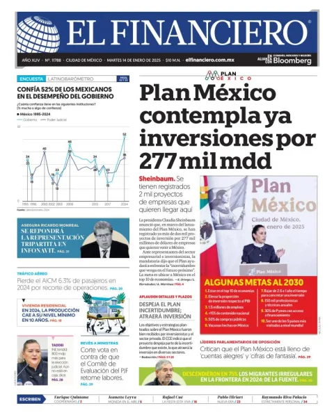 Portada de El Financiero