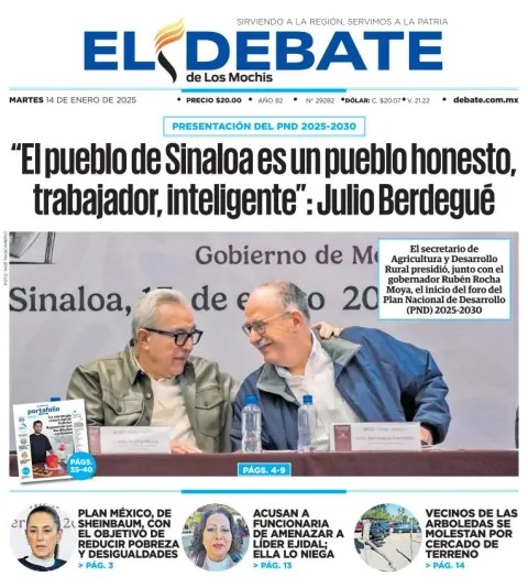 Portada de El Debate de los Mochis