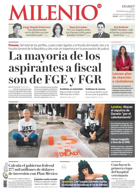 Portada de Milenio León del martes, 14 de enero de 2025