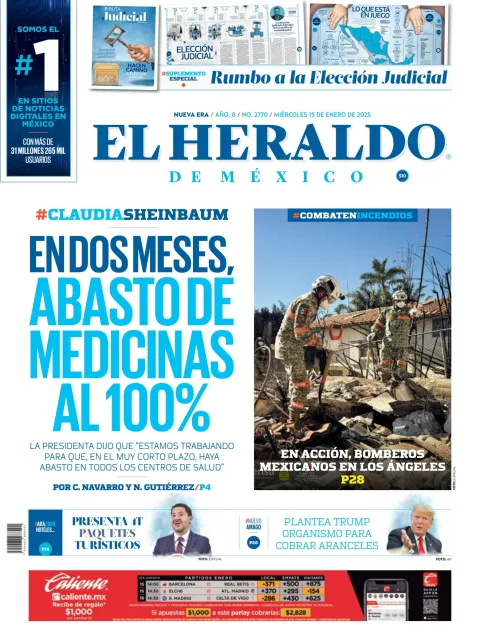 Portada de El Heraldo de Mexico