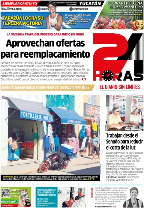Portada de 24 Horas Yucatan