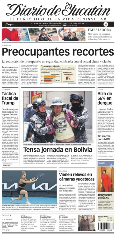 Portada de Diario de Yucatán